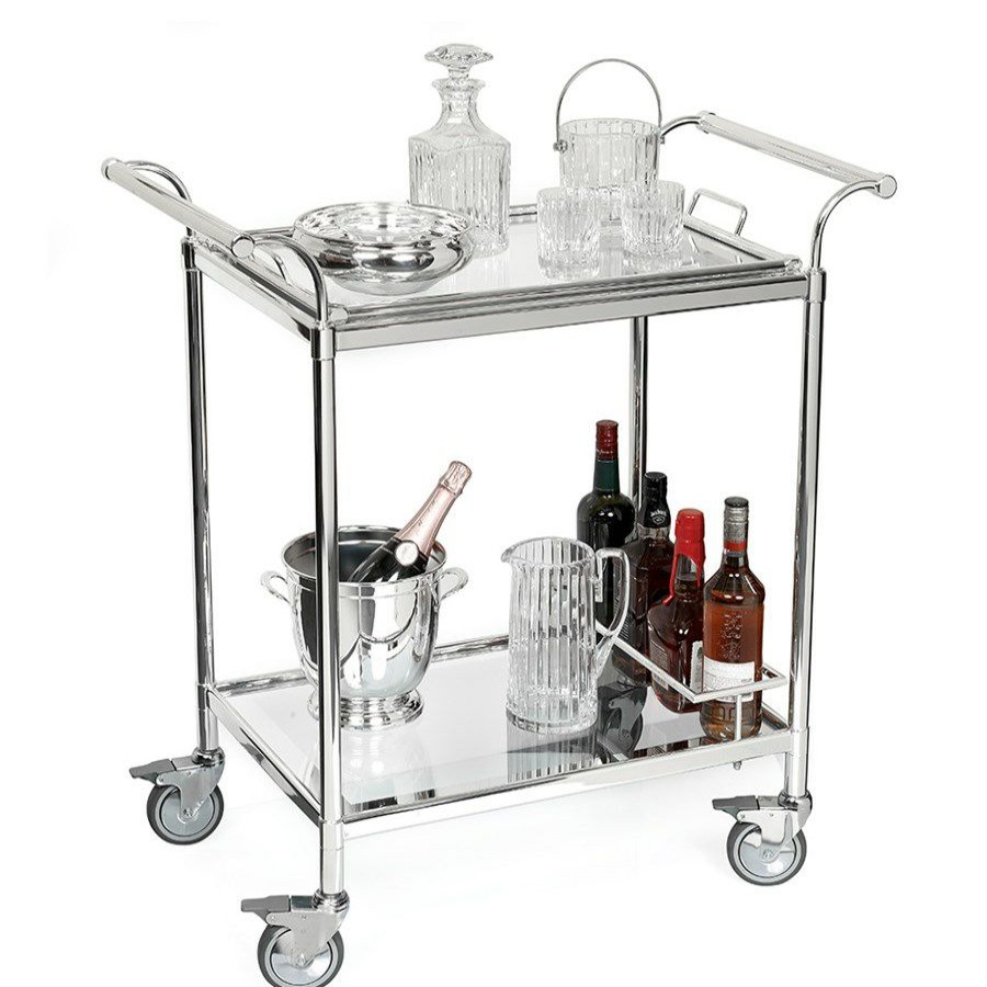 Furniture * | Scully & Scully Silverplated Bar Cart