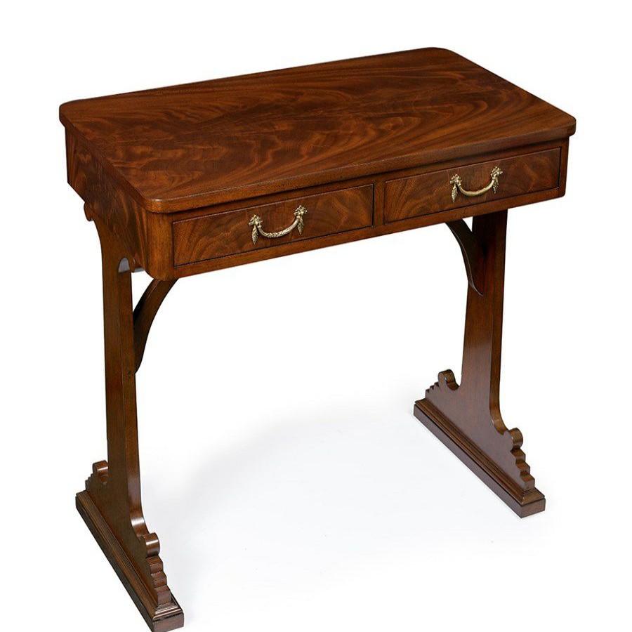 Tables * | Scully & Scully Mahogany Library Table, Two Drawer