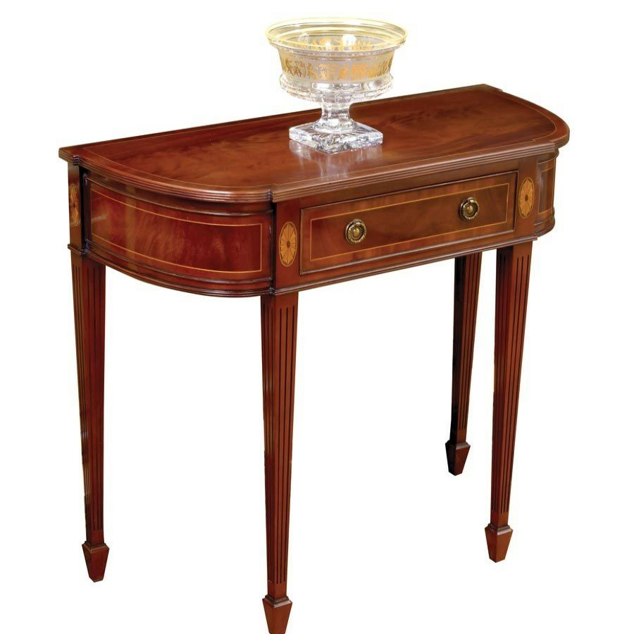 Tables * | Scully & Scully D-Shaped Mahogany Wall Console