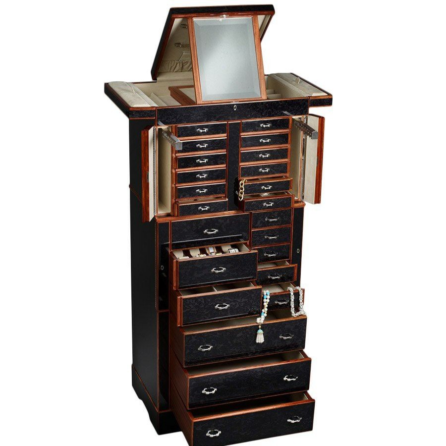 Furniture * | Scully & Scully Il Grande Scrigno Jewelry Armoire, Ebony