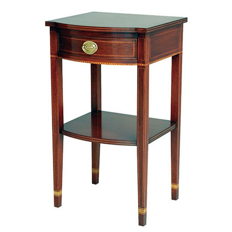 Tables * | Scully & Scully Mahogany & Holly Inlaid Night Stand