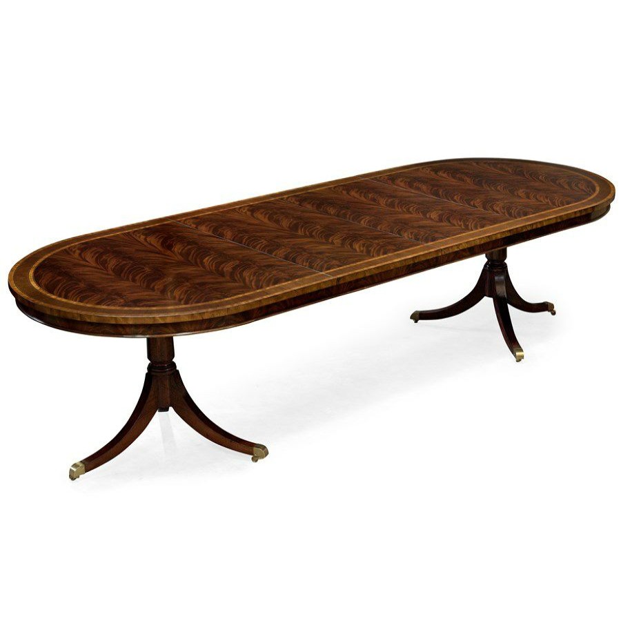 Tables * | Scully & Scully Mahogany Rounded Dining Table