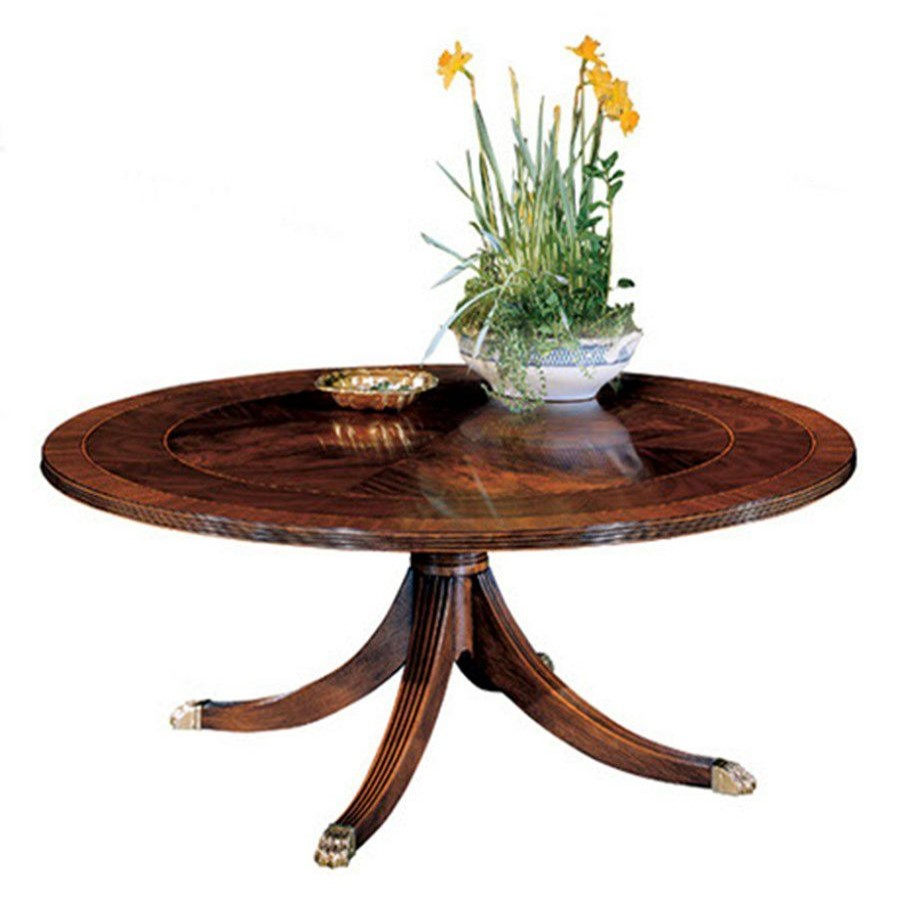 Tables * | Scully & Scully Mahogany Round Cocktail Table