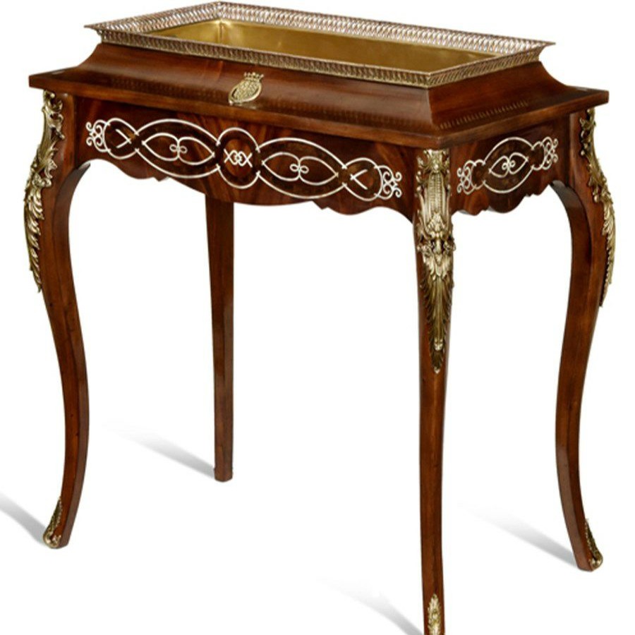 Furniture * | Scully & Scully Mother Of Pearl Inlaid Mahogany Jardiniere