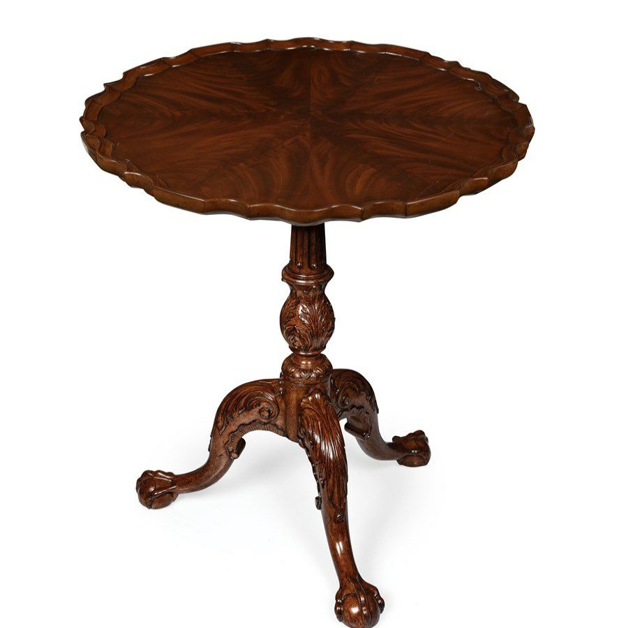 Tables * | Scully & Scully Mahogany Pie Crust Table