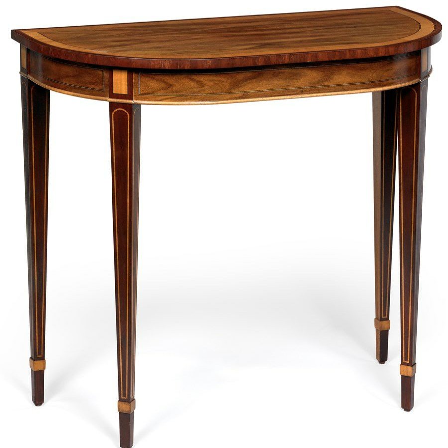 Tables * | Scully & Scully D-Shaped Mahogany Console Table