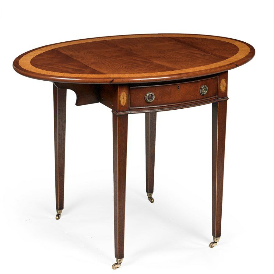 Tables * | Scully & Scully Pembroke Table Mahogany With Satinwood Inlay