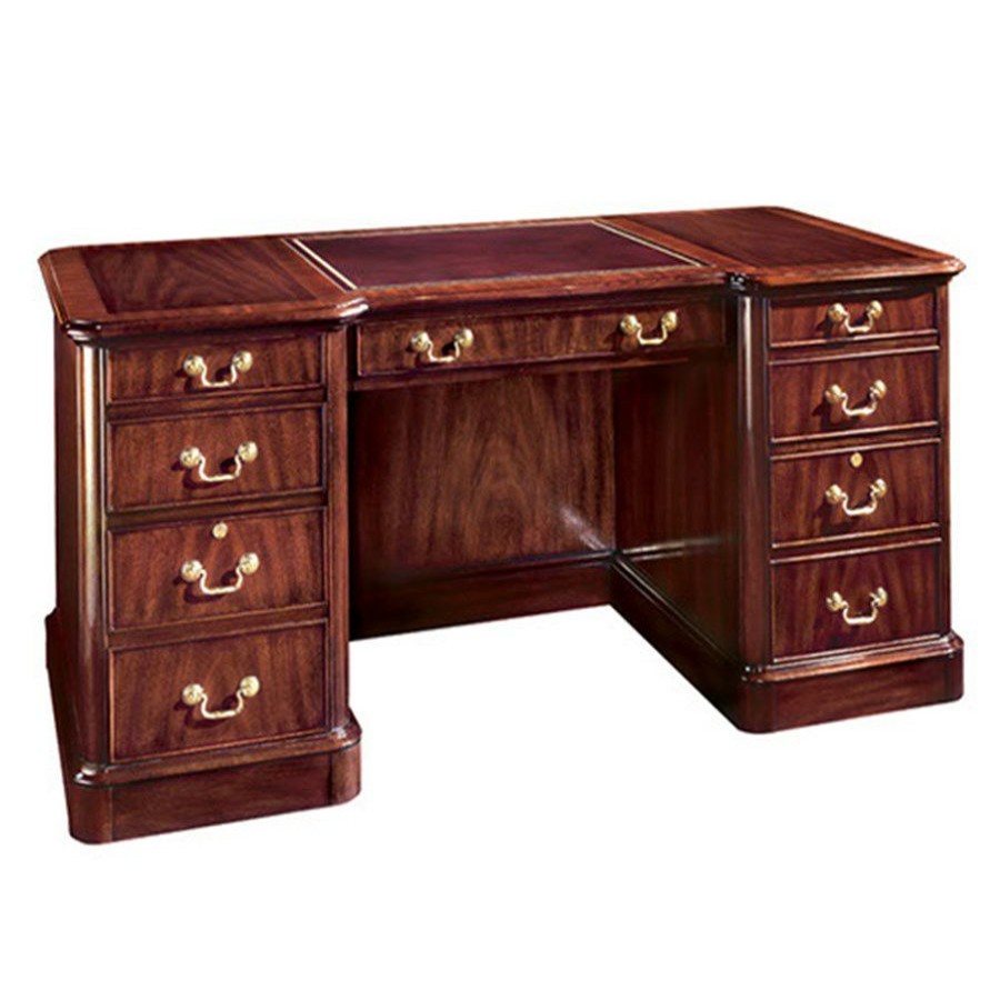 Furniture * | Scully & Scully Cathedral Mahogany Executive Desk