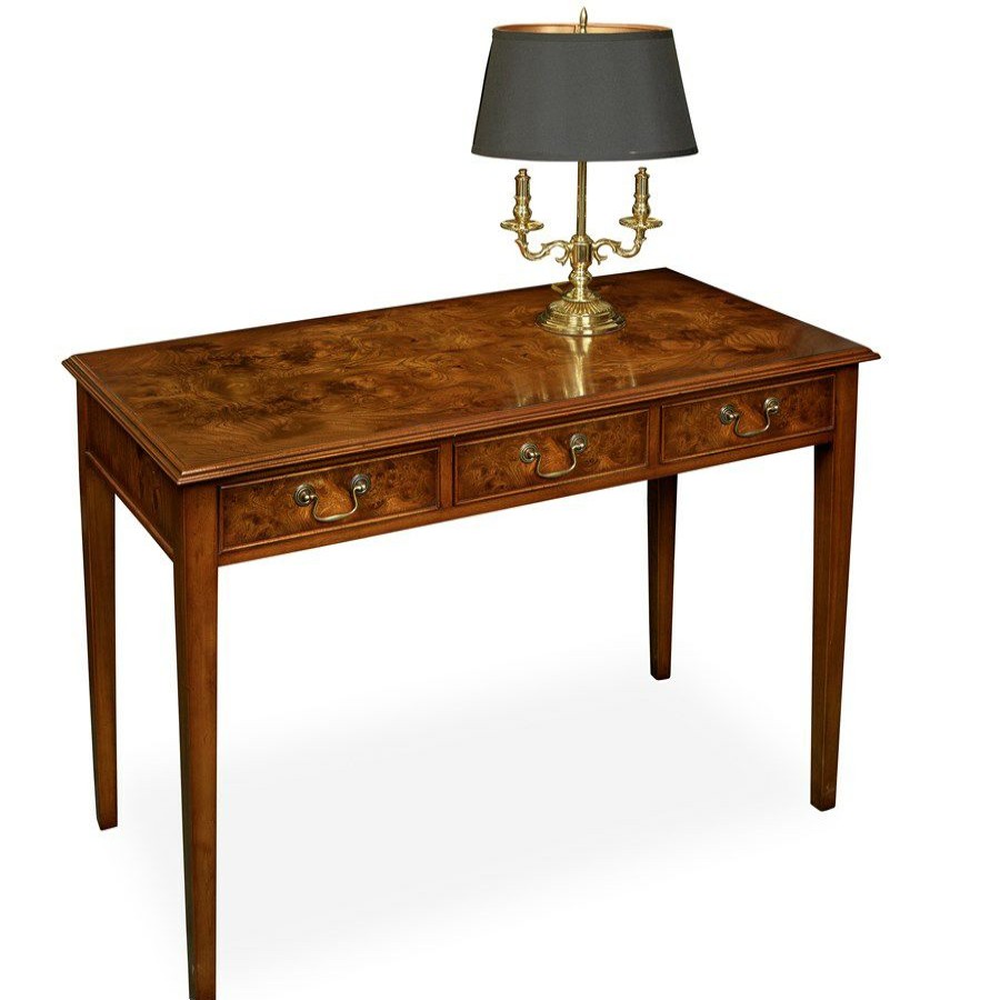 Furniture * | Scully & Scully Burr Elm Writing/Dressing Table