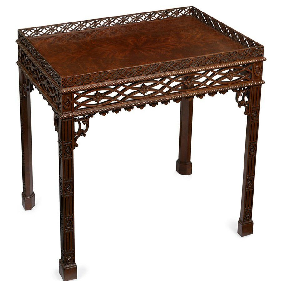 Tables * | Scully & Scully Flame Mahogany Tea Table