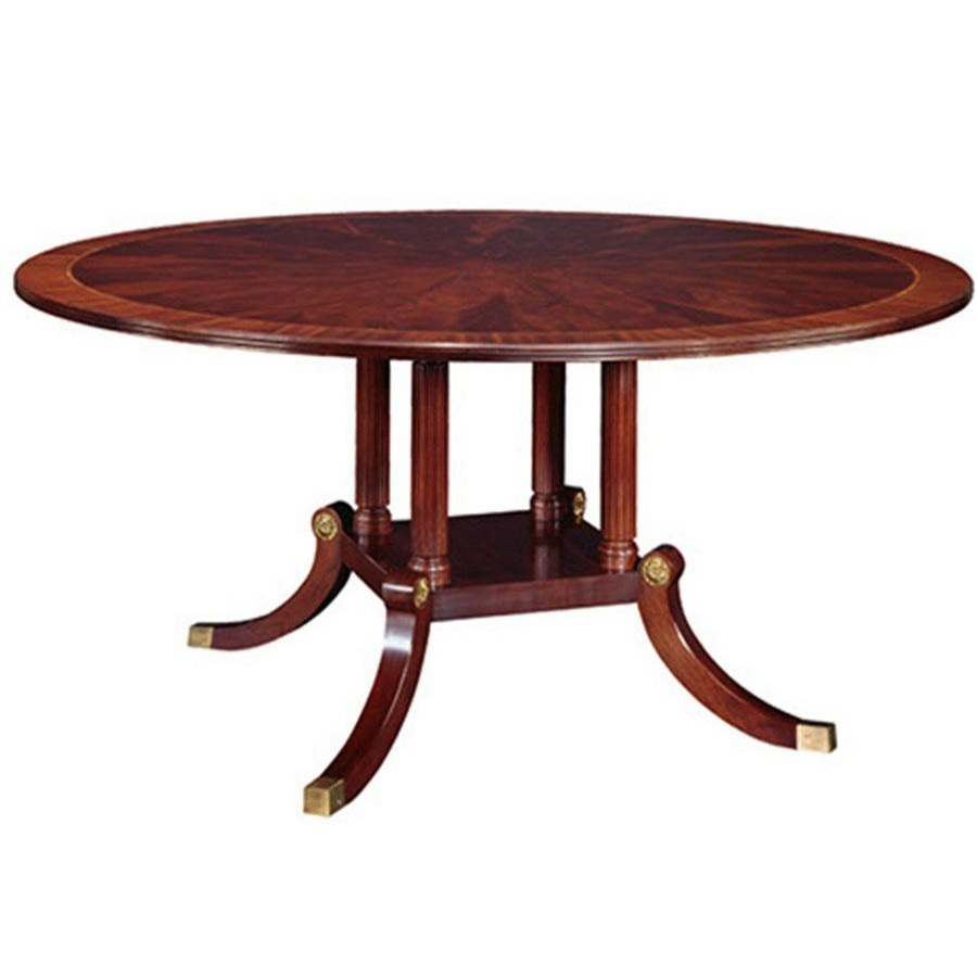 Tables * | Scully & Scully Mahogany Round Dining Table