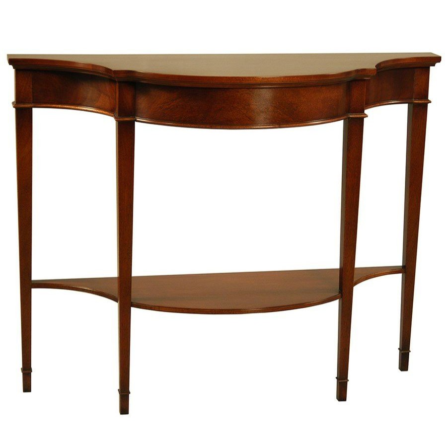 Tables * | Scully & Scully Mahogany Console Table With Tray Shelf