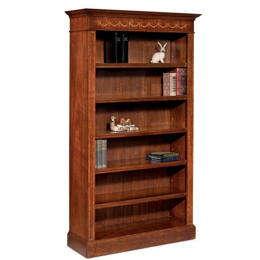 Furniture * | Scully & Scully Marquetry Inlay Mahogany Bookcases