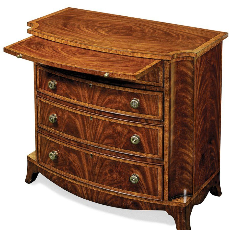 Furniture * | Scully & Scully Mahogany Bowfront Four-Drawer Chest