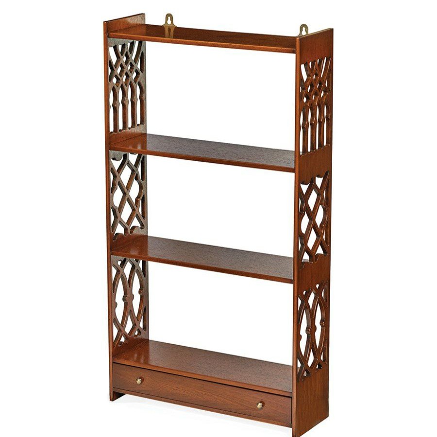 Furniture * | Scully & Scully Mahogany Fretted Hanging Bookcase