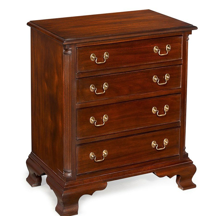 Furniture * | Scully & Scully Chippendale Style Mahogany Bedside Chest