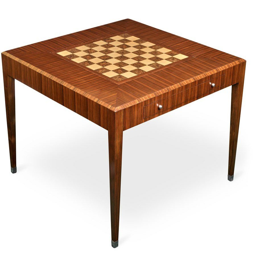 Tables * | Scully & Scully Rosewood Rotating Game Table