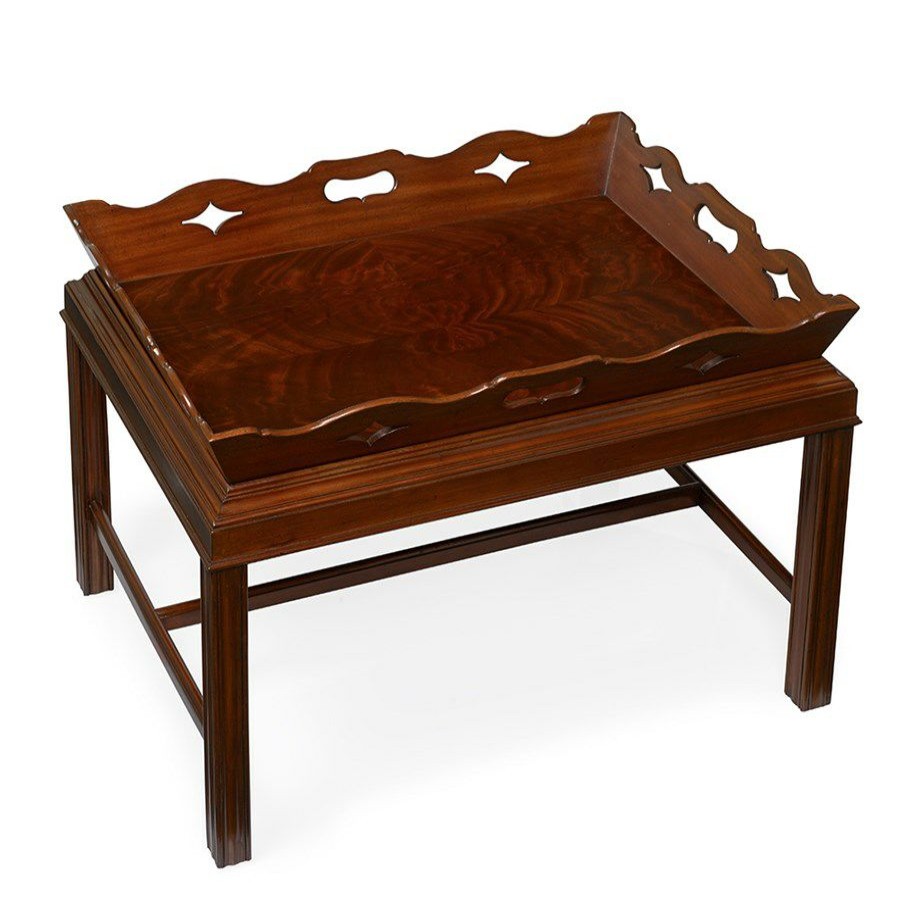 Tables * | Scully & Scully Mahogany Butler'S Tray Table