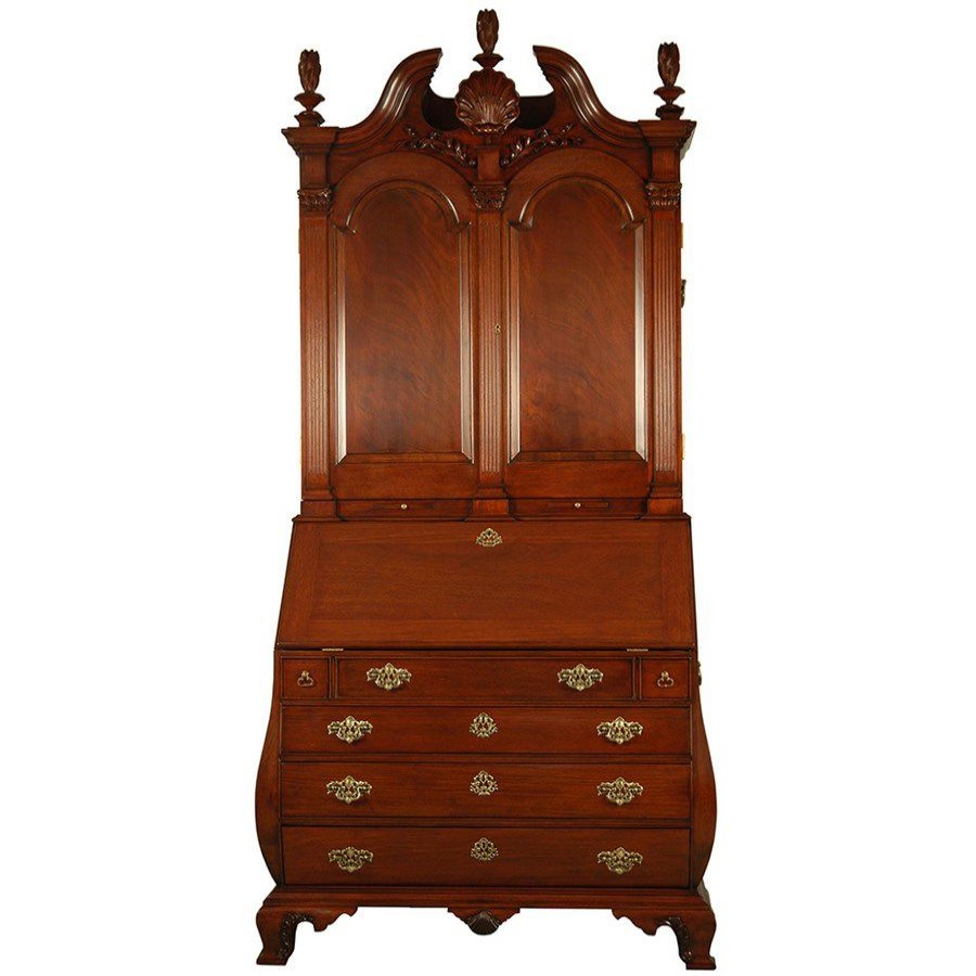 Furniture * | Scully & Scully Mahogany Cabinet On Bombe Chest