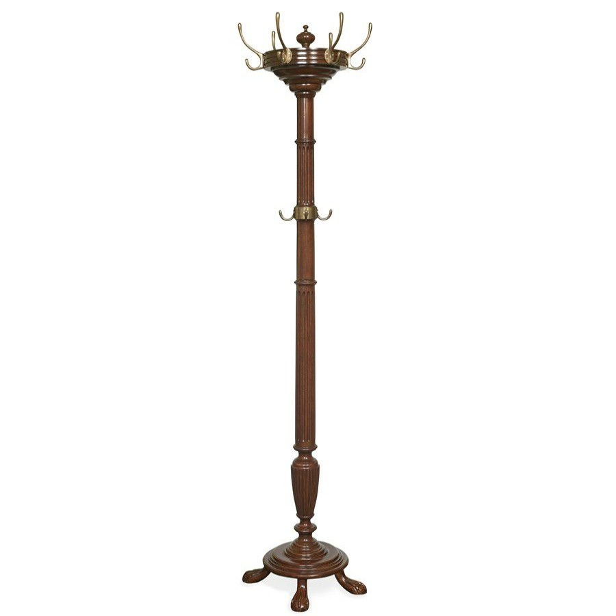 Furniture * | Scully & Scully Mahogany Coat Rack Tree