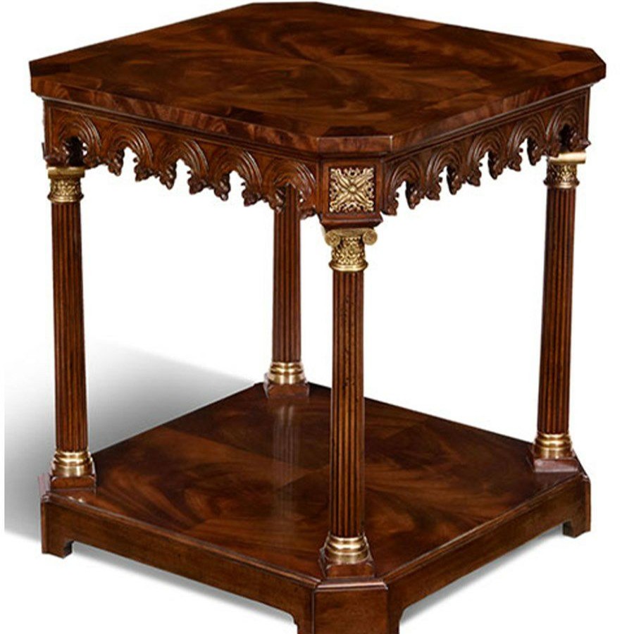 Tables * | Scully & Scully Crotch Mahogany End Table