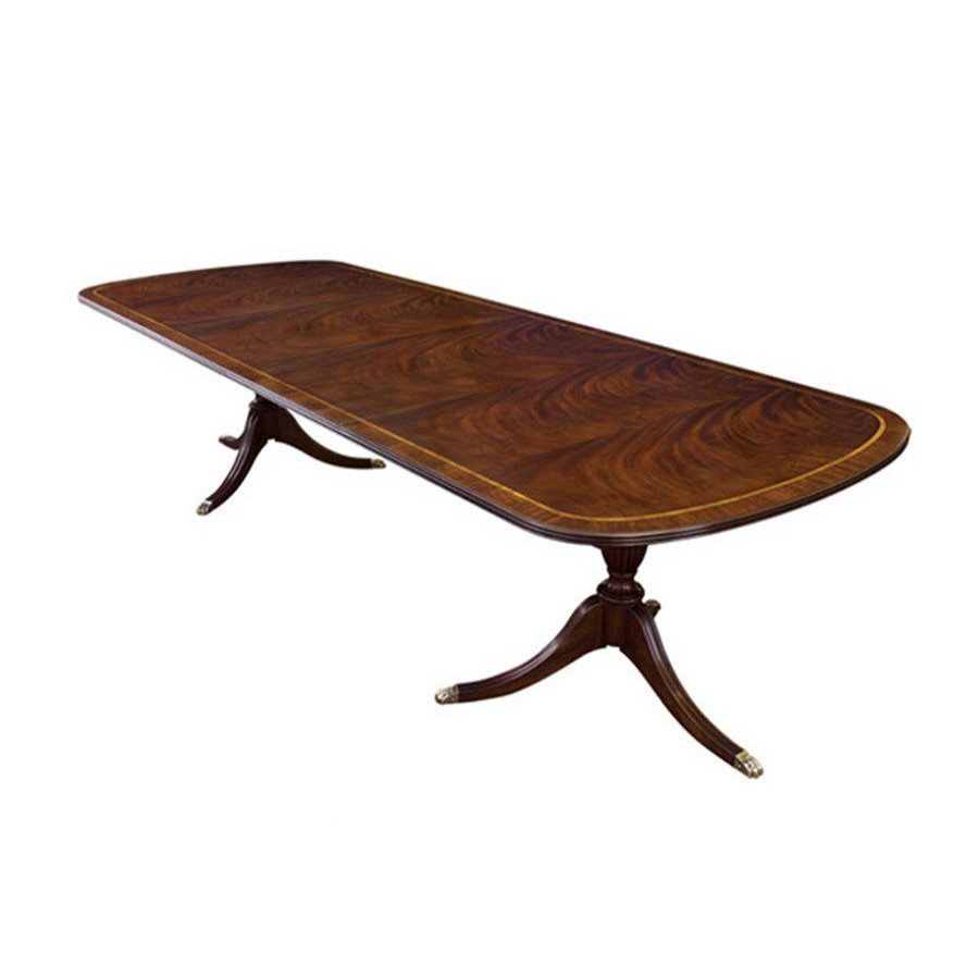 Tables * | Scully & Scully Mahogany Double Pedestal Dining Table