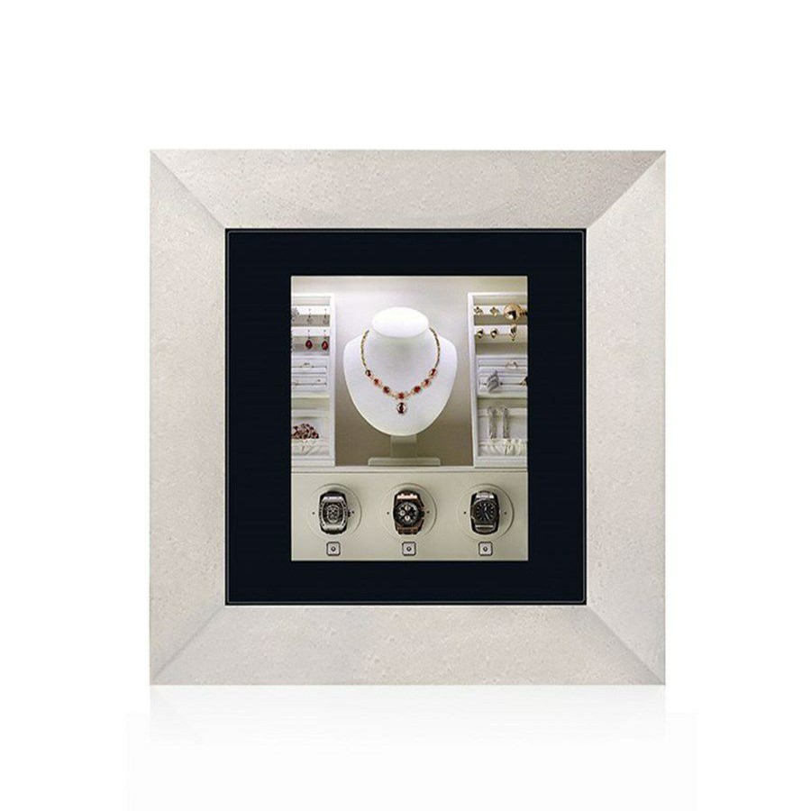 Furniture * | Scully & Scully Mirrored Three-Watch Winder Strong Case