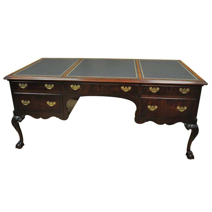 Furniture * | Scully & Scully Mahogany Ball & Claw Desk