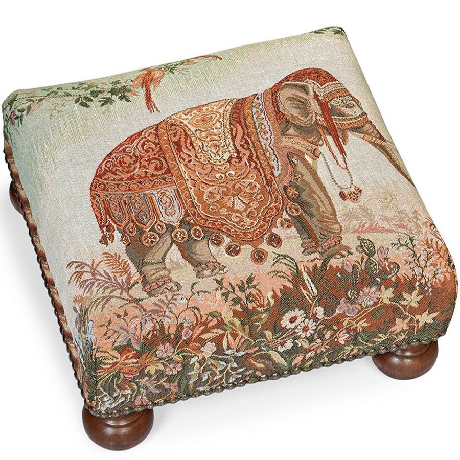 Furniture * | Scully & Scully Arabian Animal Tapestry Footstools