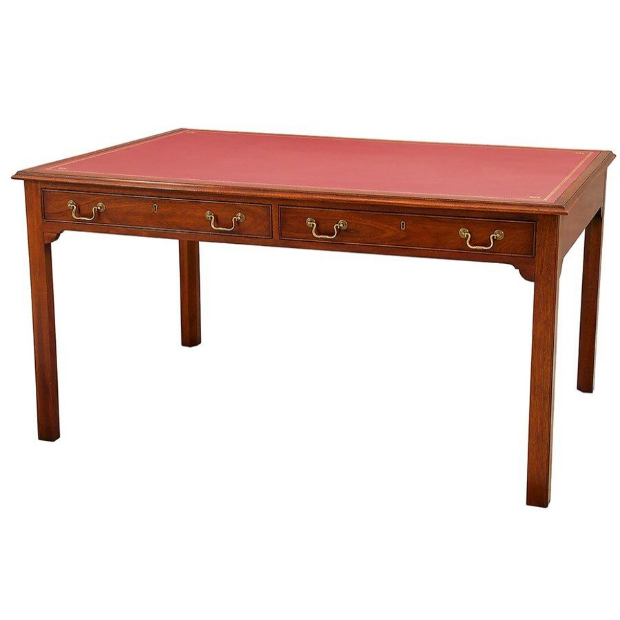 Furniture * | Scully & Scully Leather Top Mahogany Library Desk