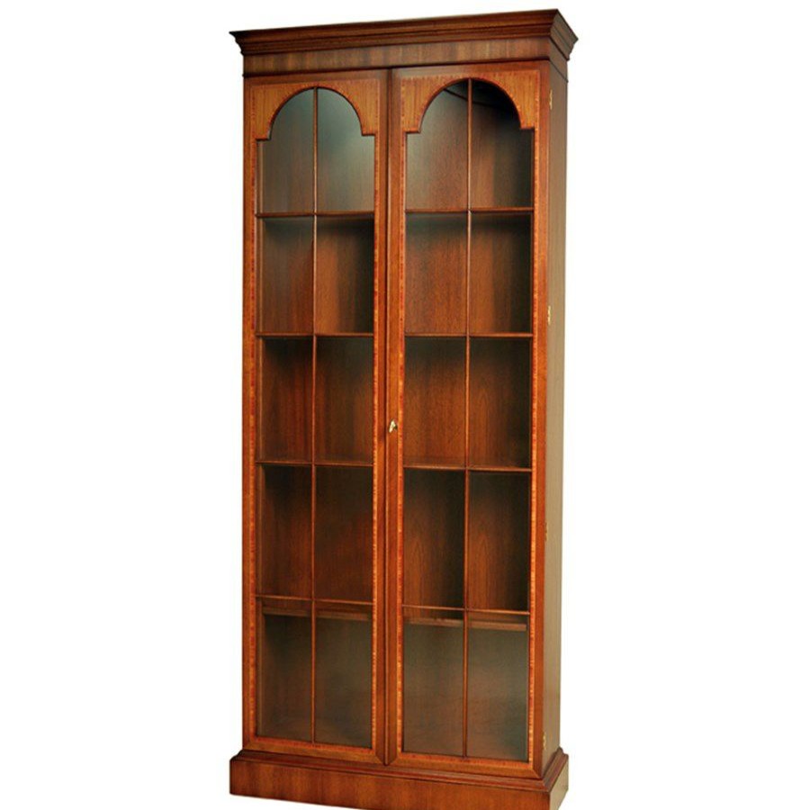 Furniture * | Scully & Scully Mahogany Glass Cabinet With Lighting