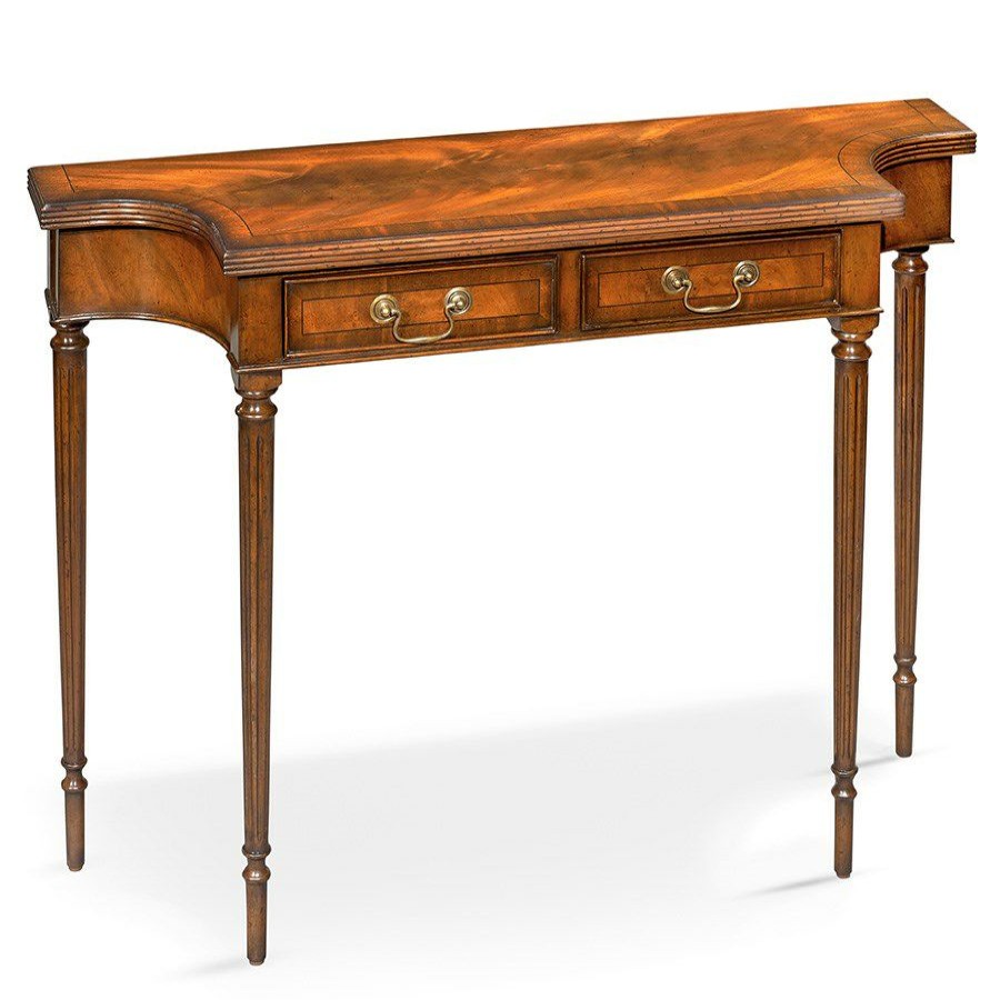 Tables * | Scully & Scully Crotch Mahogany Console Table