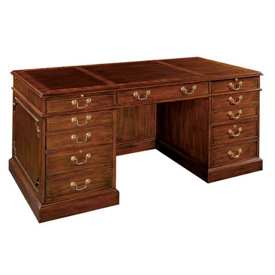 Furniture * | Scully & Scully Mahogany Executive Desk