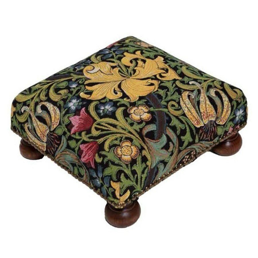 Furniture * | Scully & Scully Golden Lily Classic Tapestry Footstool