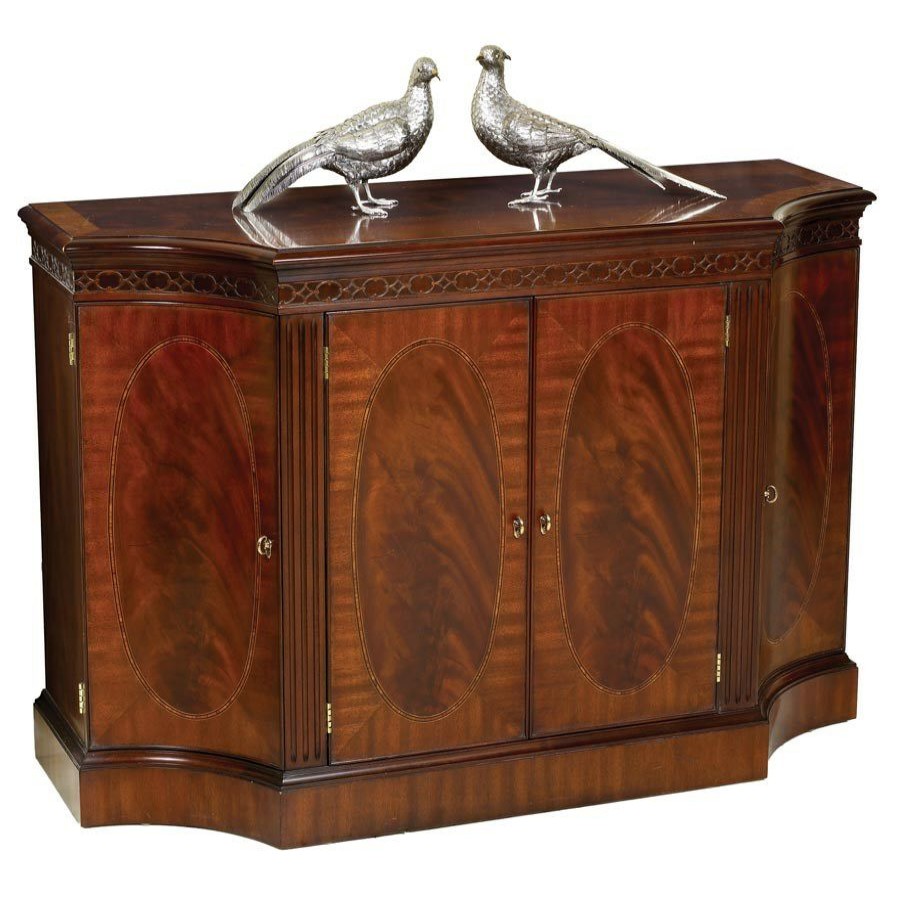 Furniture * | Scully & Scully Mahogany Credenza With Concave Doors