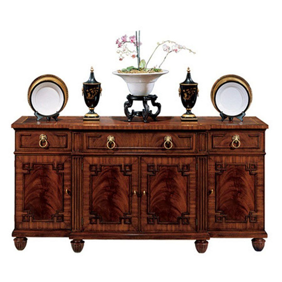 Furniture * | Scully & Scully Fine Mahogany Breakfront Buffet