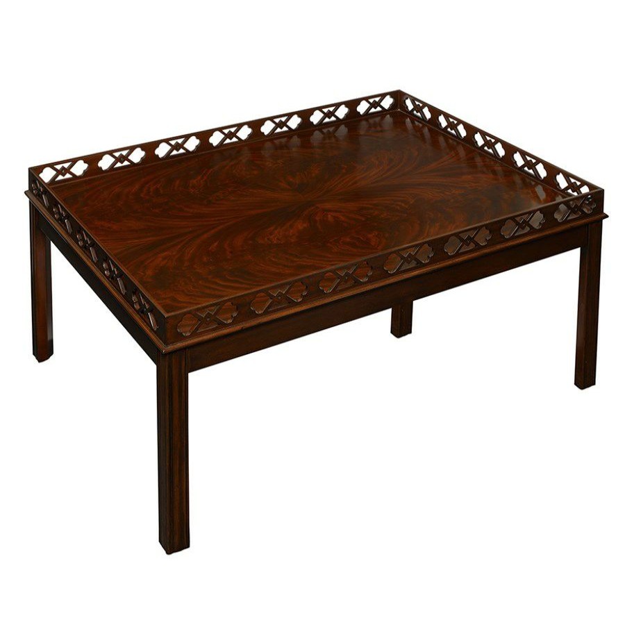 Tables * | Scully & Scully Flame Mahogany Cocktail Table