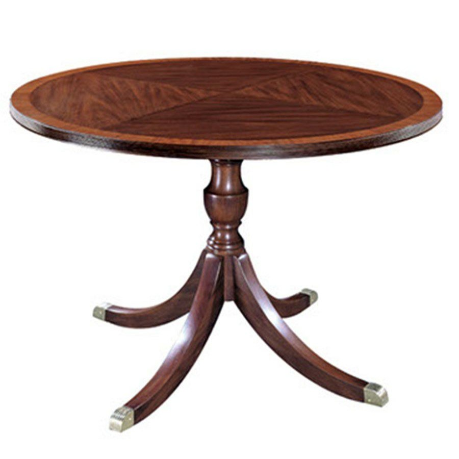 Tables * | Scully & Scully Mahogany Diamond Round Dining Table