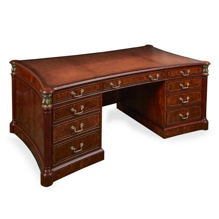 Furniture * | Scully & Scully Mahogany Aveneil Desk