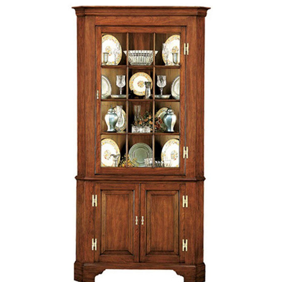 Furniture * | Scully & Scully Mahogany Fairfax Corner Cabinet