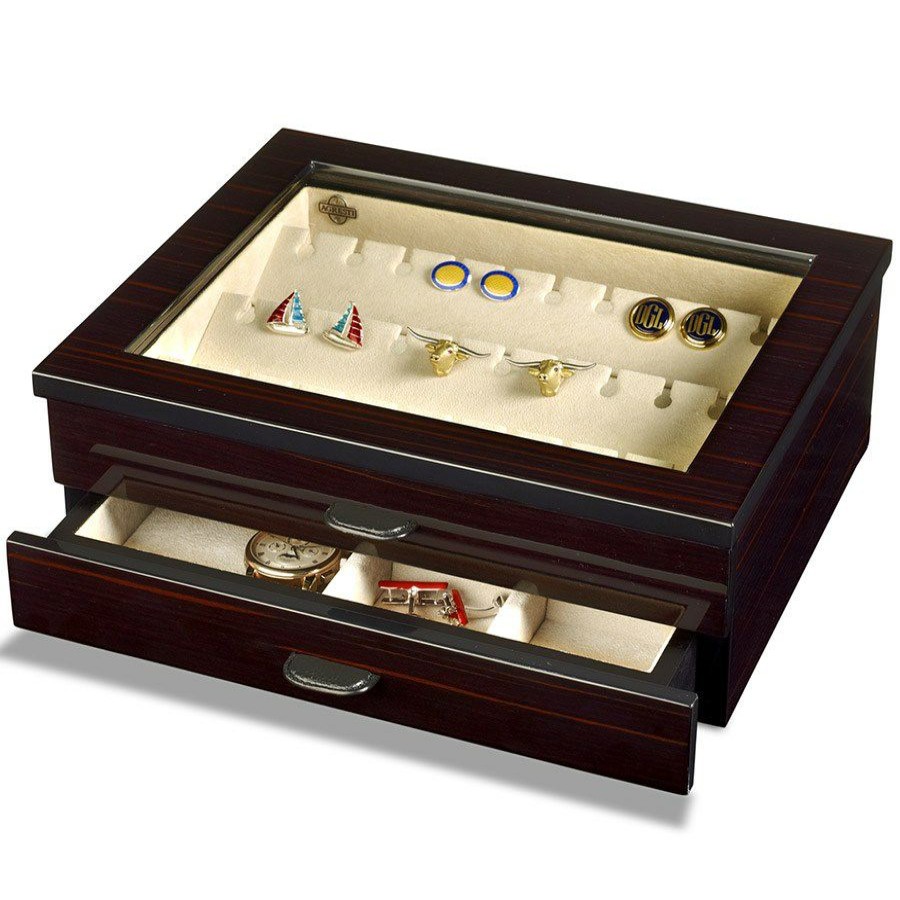 Furniture * | Scully & Scully Cufflink Box, Ebony