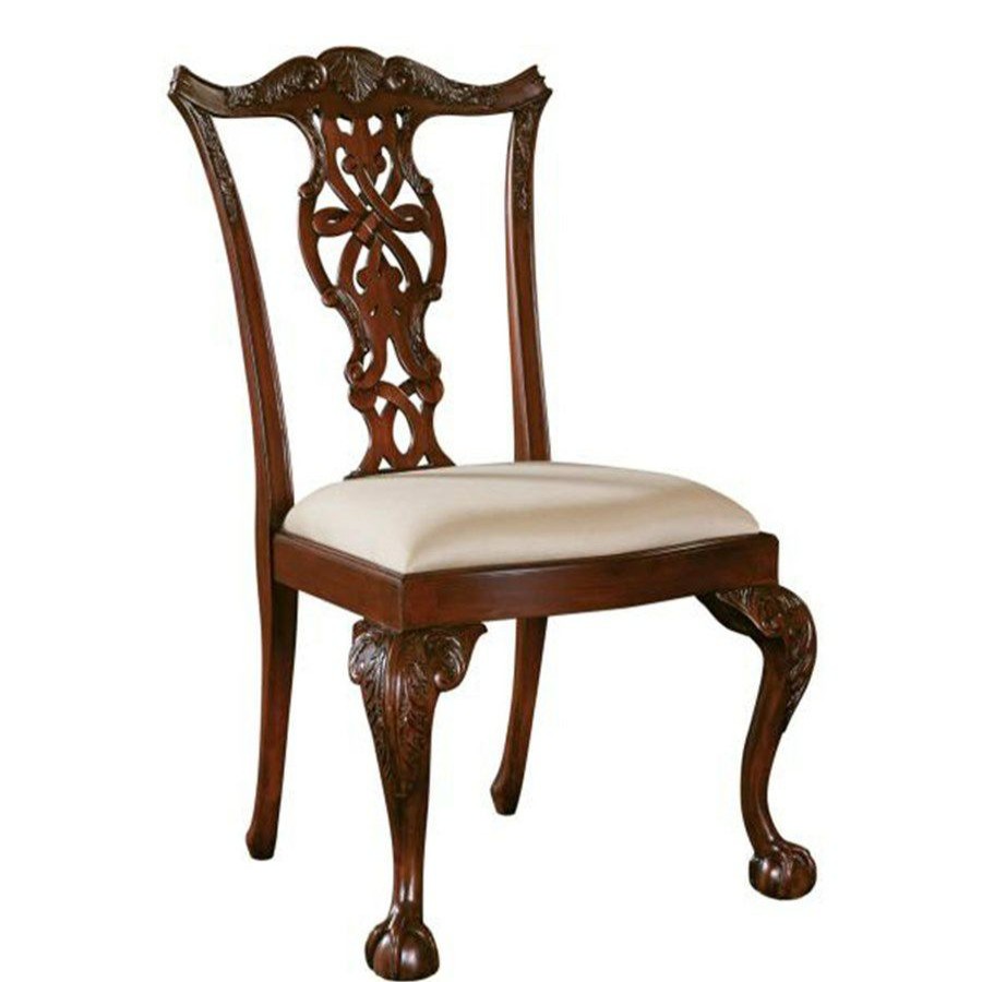 Furniture * | Scully & Scully Carved Mahogany Chippendale Dining Chairs