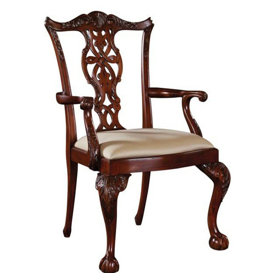 Furniture * | Scully & Scully Carved Mahogany Chippendale Dining Chairs