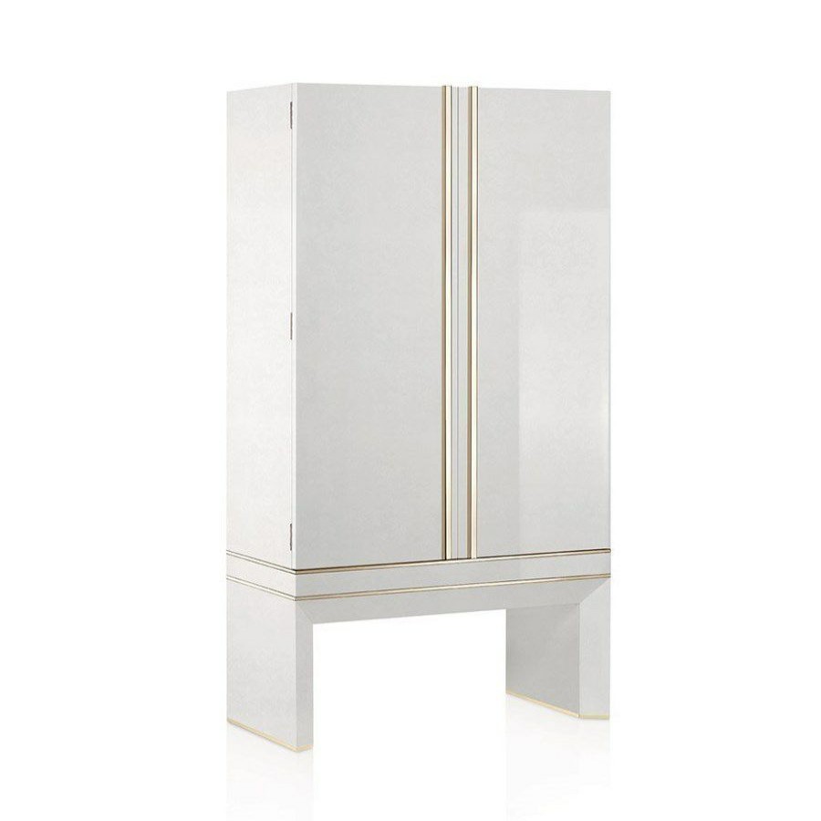 Furniture * | Scully & Scully Polished Six-Winder Lui Lei Armoire Polished Six-Winder White Bird'S Eye Maple Lui Lei Armoire