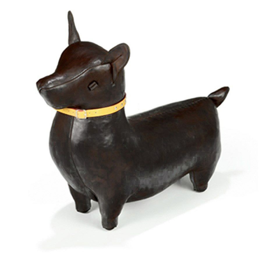 Furniture * | Scully & Scully Leather Corgi Footstool