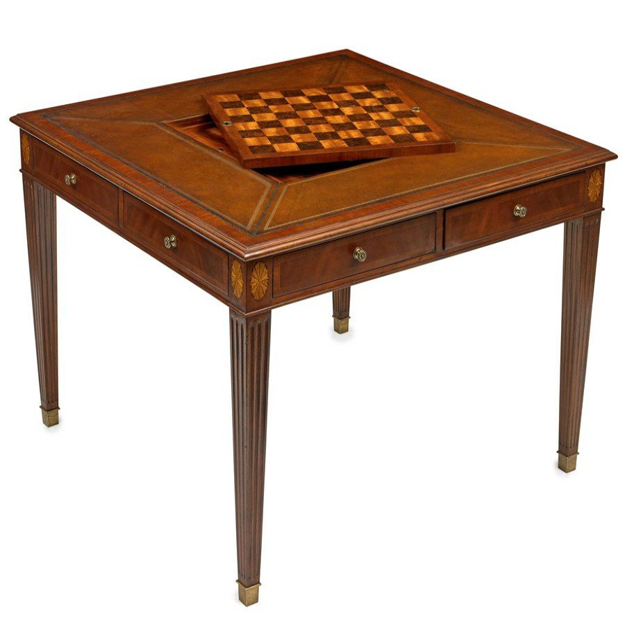 Tables * | Scully & Scully Square Mahogany Game Table