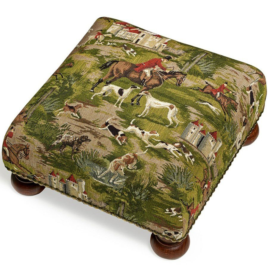 Furniture * | Scully & Scully Horses & Hounds Tapestry Footstool