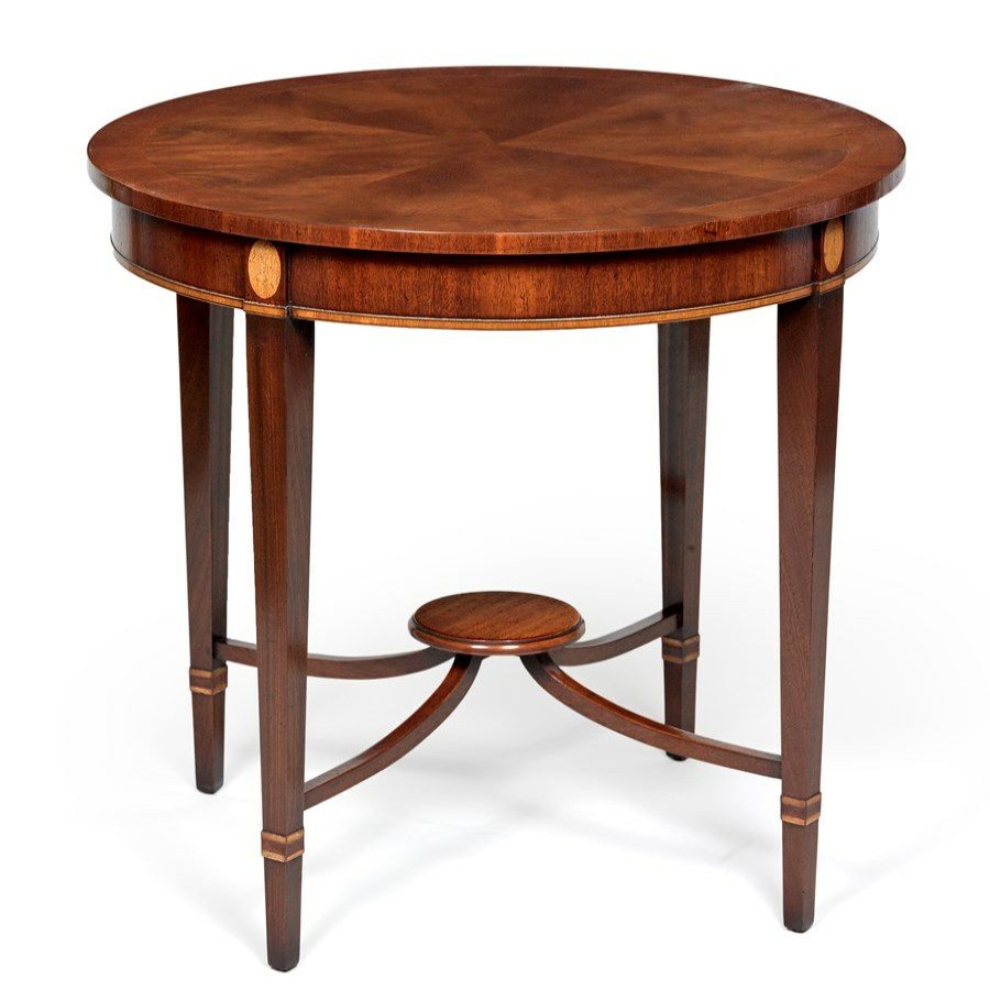 Tables * | Scully & Scully Round Mahogany End Table