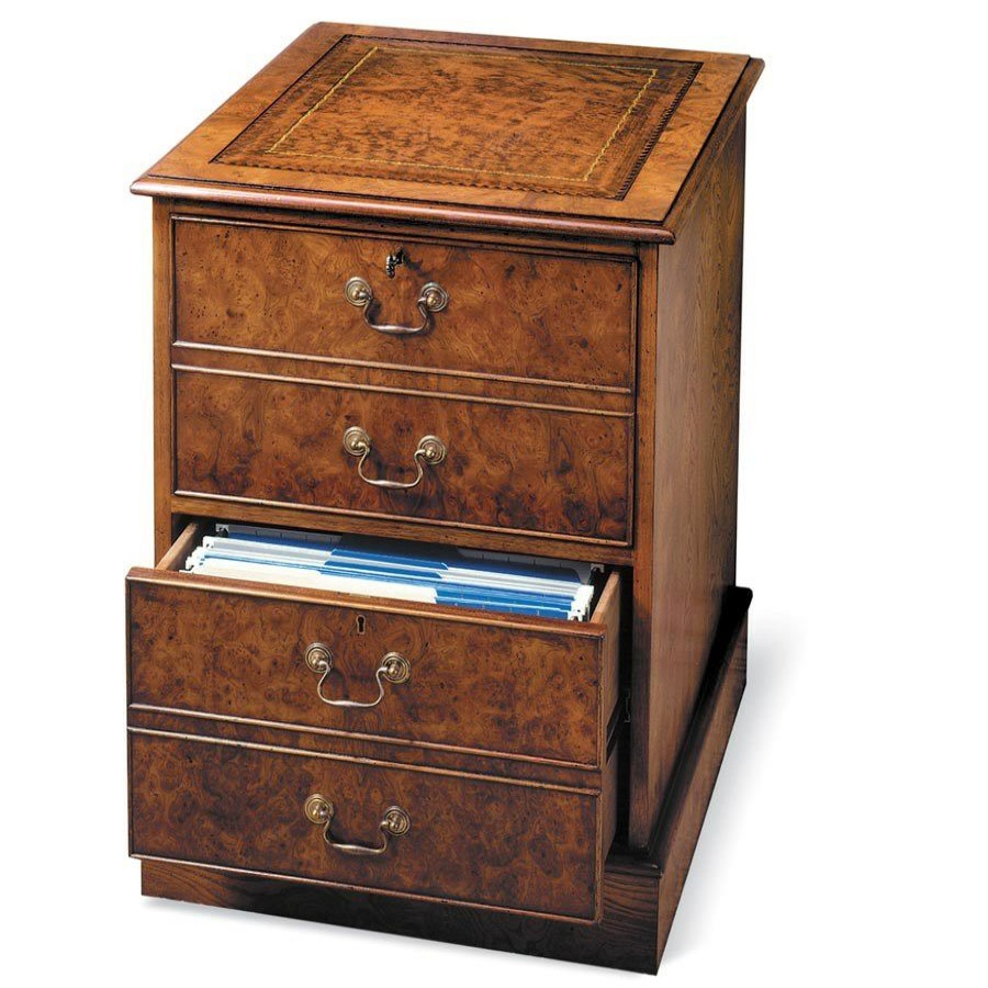 Furniture * | Scully & Scully Burr Elm File Two-Drawer Cabinet