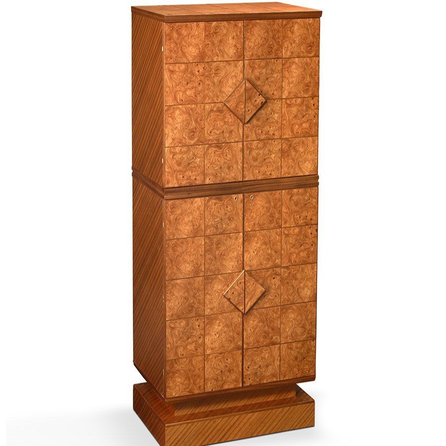 Furniture * | Scully & Scully Armored Jewelry Safe, Elm Briarwood & Mahogany